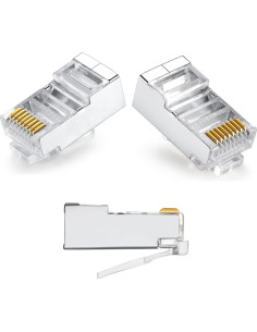 50 Conectores RJ45 Cat6 FTP VIVOCH Blindados de Metal 2