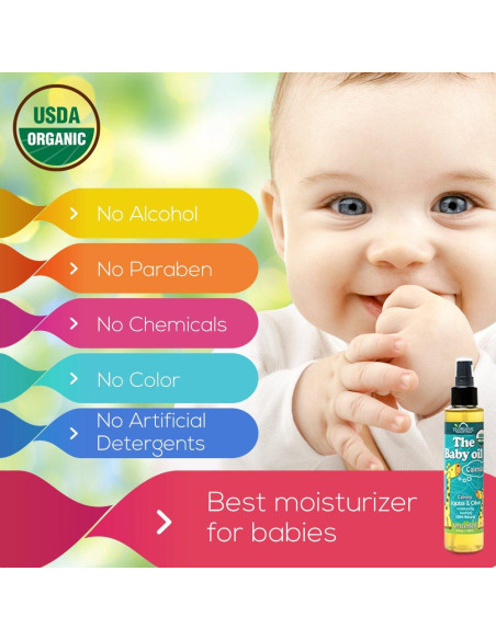 Aceite Orgánico para Bebés US Organic 148 ml Sin Fragancia