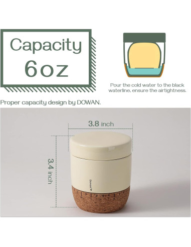 Tazón de Mantequilla DOWAN con Tapa y Fondo de Corcho 1.62L