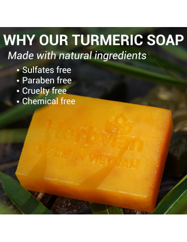 Jabón Natural de Cúrcuma y Hierba Limón Herbvian - 200g