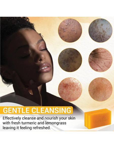 Jabón Natural de Cúrcuma y Hierba Limón Herbvian - 200g