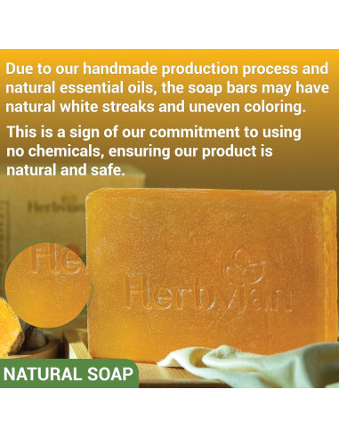 Jabón Natural de Cúrcuma y Hierba Limón Herbvian - 200g