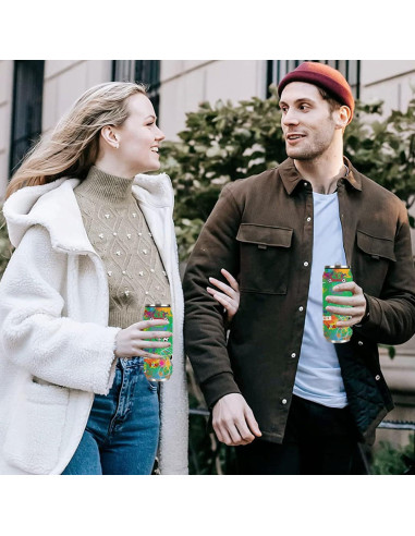 Taza de Viaje Tumbler JDEIFKF de Acero Inoxidable 500 ml Fútbol