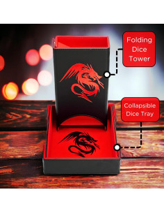 Torre de Dados Plegable Luck Lab con Bandeja Magnética - Dragón 2