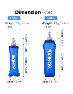 Botellas de Agua Plegables TRIWONDER 250ml - Paquete de 2 2