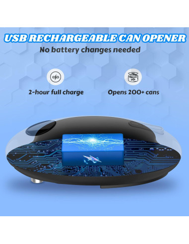 Abrelatas Eléctrico CEVING ECO-01 Recargable USB Automático