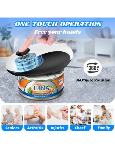 Abrelatas Eléctrico CEVING ECO-01 Recargable USB Automático