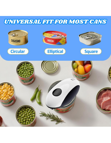 Abrelatas Eléctrico CEVING ECO-01 Recargable USB Automático