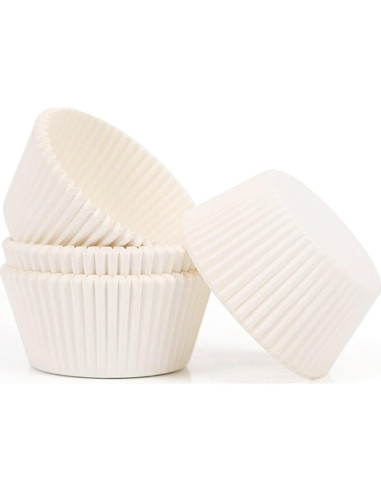Forros para Cupcakes Tosnail 2000 Piezas Grado Alimenticio Blanco