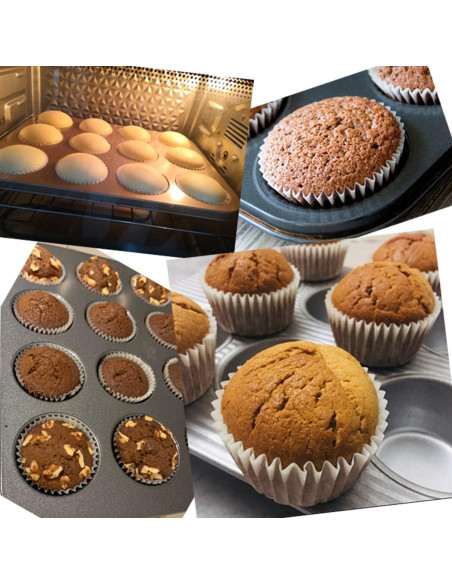 Forros para Cupcakes Tosnail 2000 Piezas Grado Alimenticio Blanco