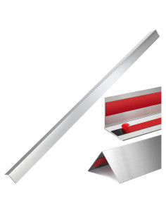 Therwen 10 Piezas Protectores de Esquinas Acero Inoxidable 122 cm