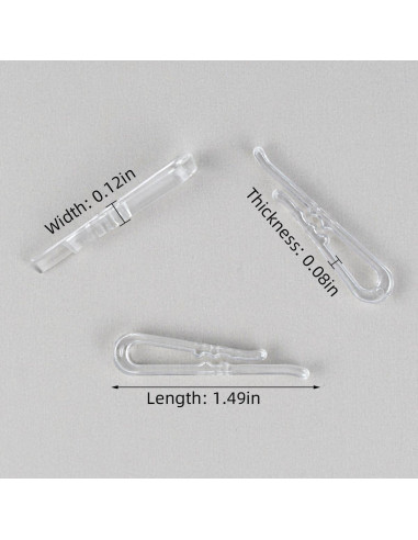 200 Clips de Plástico Transparente TKYPZY para Ropa