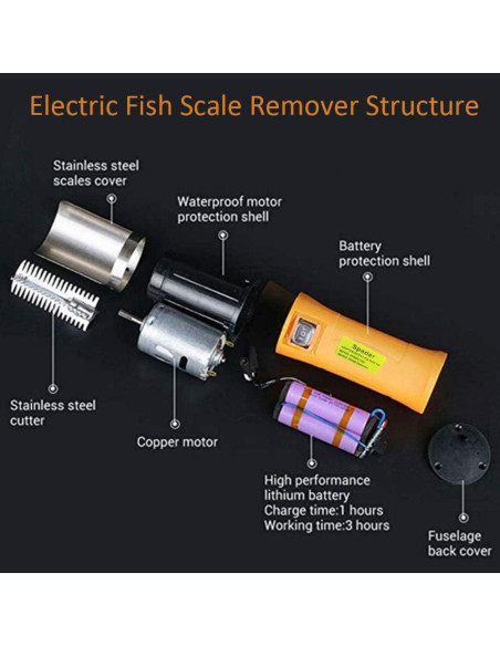 Escalador de Pescado Eléctrico Likai 12V Inalámbrico Impermeable