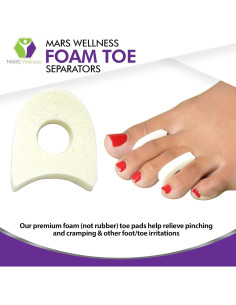 Separadores de Dedos de Espuma Premium Mars Wellness - 50 Unidades 2