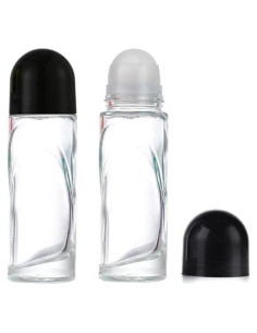 2 Botellas de Rodillo Desodorante de Vidrio 70ml Lasenersm