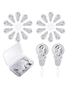 WILLBOND 200 Enhebradores de Agujas de Aluminio 45 mm Plateado