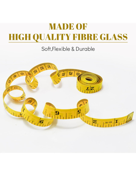 Cinta Métrica de Tela Suave MYGBBKITDEC - 3 Piezas 150 cm