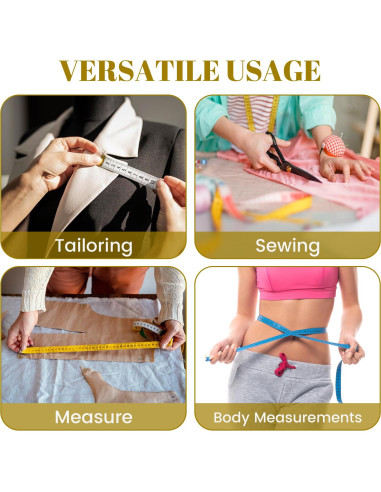 Cinta Métrica de Tela Suave MYGBBKITDEC - 3 Piezas 150 cm