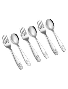 Set de Utensilios para Niños Pimoys 6 Piezas Acero Inoxidable