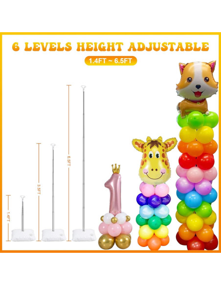 Kit de Columna de Globos IDAODAN con Bomba Eléctrica 165 cm