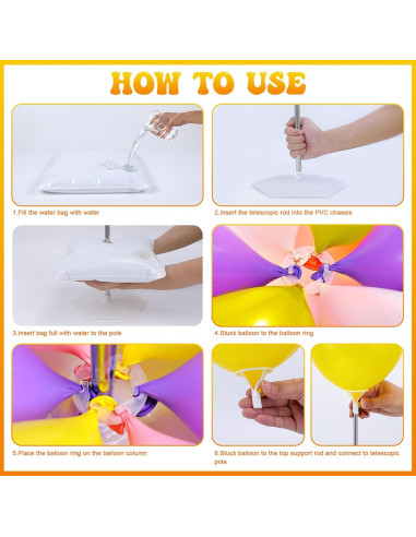 Kit de Columna de Globos IDAODAN con Bomba Eléctrica 165 cm