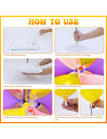Kit de Columna de Globos IDAODAN con Bomba Eléctrica 165 cm