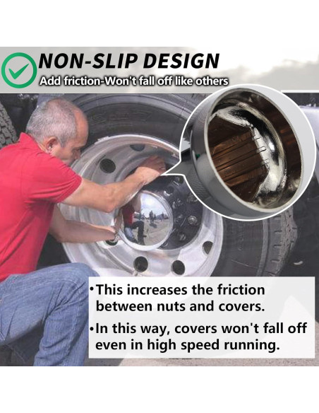 Cubiertas de tuercas de perno 33mm iBroPrat ABS Cromo - Paquete 20