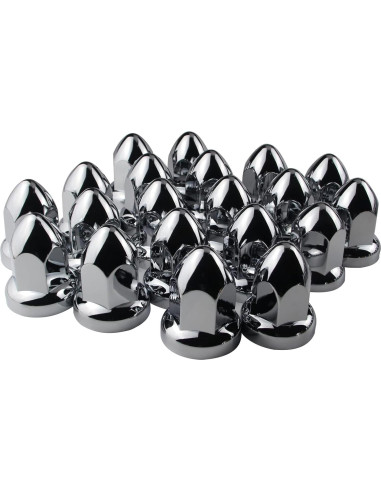 Cubiertas de tuercas de perno 33mm iBroPrat ABS Cromo - Paquete 20