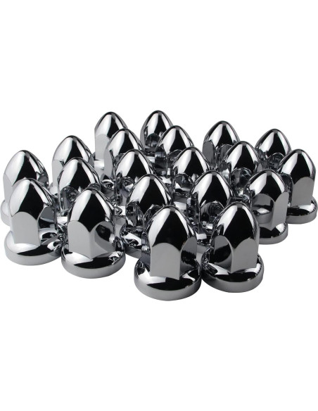 Cubiertas de tuercas de perno 33mm iBroPrat ABS Cromo - Paquete 20