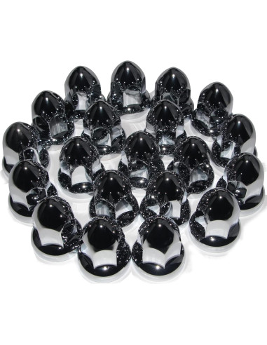 Cubiertas de tuercas de perno 33mm iBroPrat ABS Cromo - Paquete 20