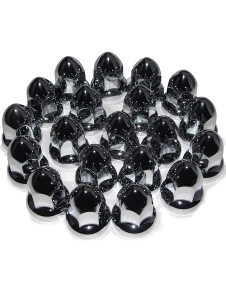 Cubiertas de tuercas de perno 33mm iBroPrat ABS Cromo - Paquete 20