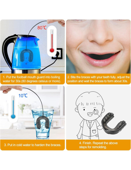 2 Pack Protector Bucal de Fútbol Grednfhat para Deportes Contacto