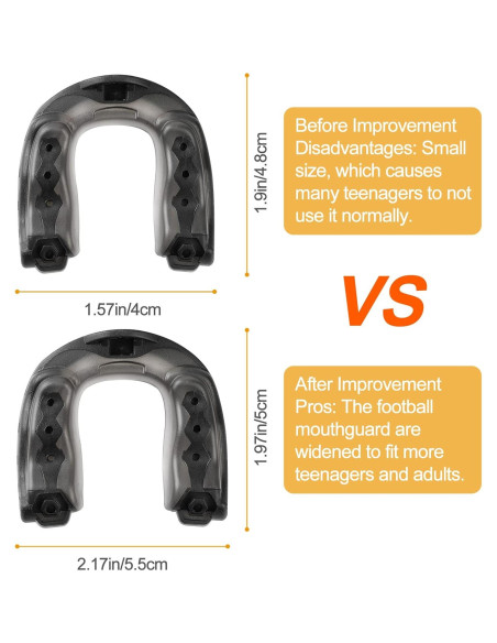 2 Pack Protector Bucal de Fútbol Grednfhat para Deportes Contacto