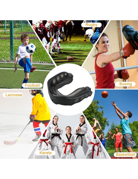 2 Pack Protector Bucal de Fútbol Grednfhat para Deportes Contacto