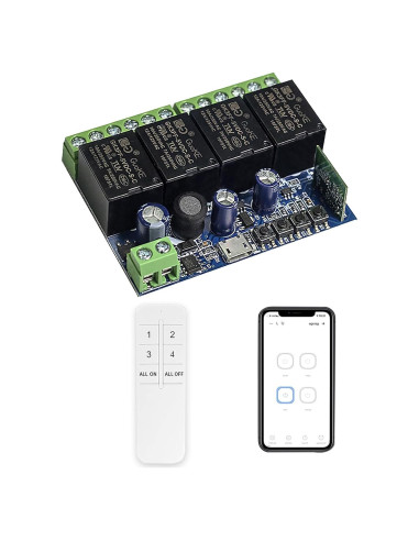 Módulo Relé Inteligente WiFi 4 Canales eWelink 5V Control Remoto