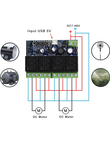 Módulo Relé Inteligente WiFi 4 Canales eWelink 5V Control Remoto