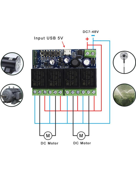 Módulo Relé Inteligente WiFi 4 Canales eWelink 5V Control Remoto
