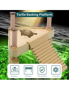 Plataforma de Sol Flotante para Tortugas Tfwadmx 18.5x15cm 2