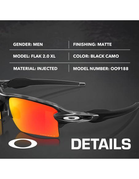 Gafas de Sol Oakley Flak 2.0 XL Camuflaje Negro Mate