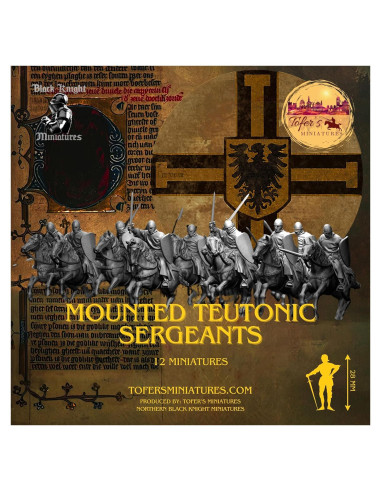 Miniaturas Caballeros Teutónicos 28 mm Tofer Sargentos Montados