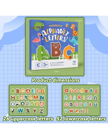 Tablero de Aprendizaje Magnético Fullware - Letras y Animales