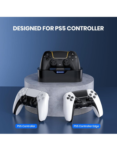 Estación de Carga Rápida NEWDERY para Controlador PS5 Negro