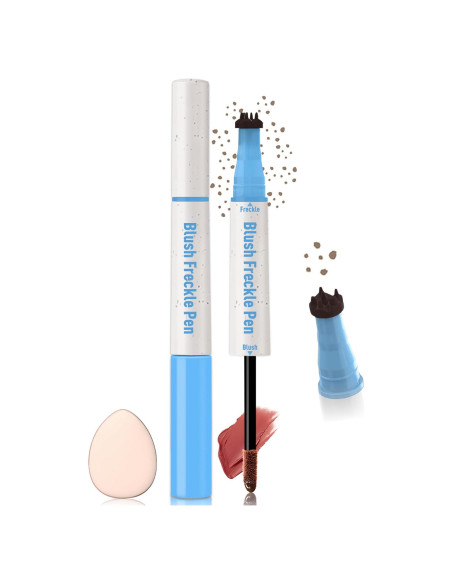 Bolígrafo 2 en 1 Rubor Líquido y Sello de Pecas Wugbc