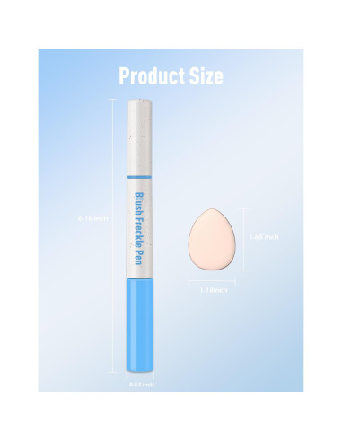 Bolígrafo 2 en 1 Rubor Líquido y Sello de Pecas Wugbc