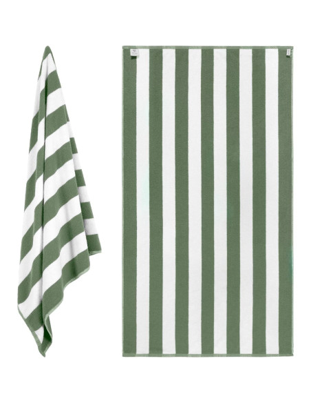 Toallas de Playa Sobredimensionadas Algodón Verde Caqui 2 Pzas