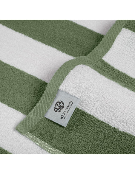 Toallas de Playa Sobredimensionadas Algodón Verde Caqui 2 Pzas