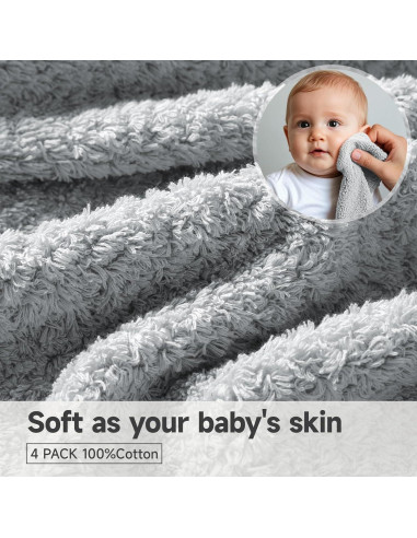 Juego de Toallas de Baño REDKISS 900GSM Algodón Premium 4 Piezas