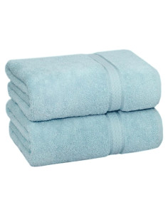 Toallas de Baño Ultra Suaves COTTON CRAFT - 89x178 cm - 2 Unidades - 100% Algodón - Azul Claro
