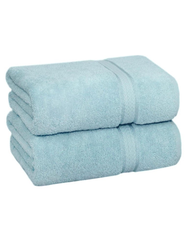 Toallas de Baño Ultra Suaves COTTON CRAFT - 89x178 cm - 2 Unidades - 100% Algodón - Azul Claro