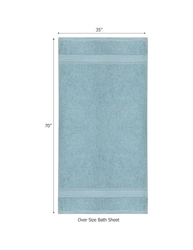 Toallas de Baño Ultra Suaves COTTON CRAFT - 89x178 cm - 2 Unidades - 100% Algodón - Azul Claro